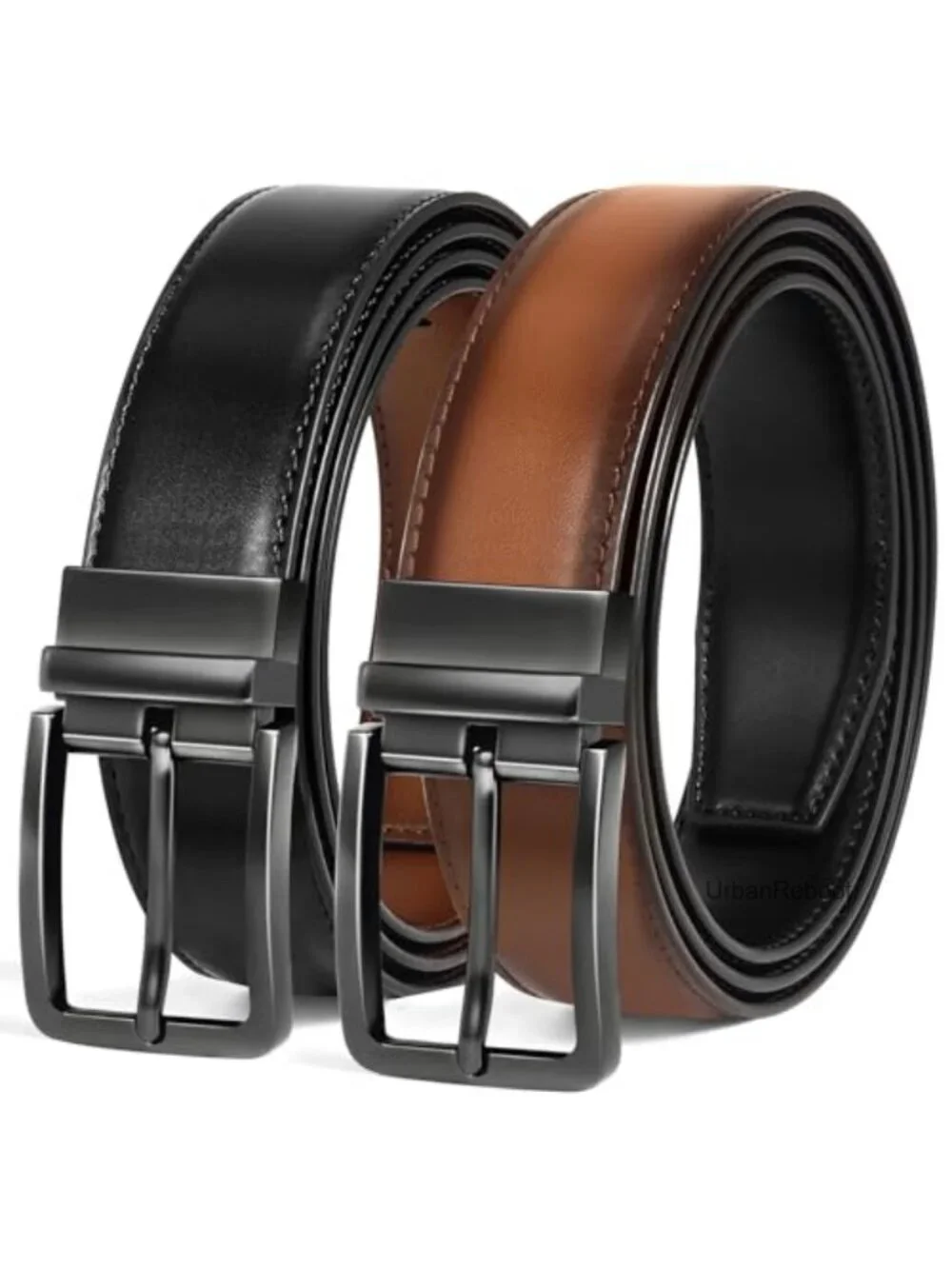 Men's Reversible Leather Dress Belt 1.25